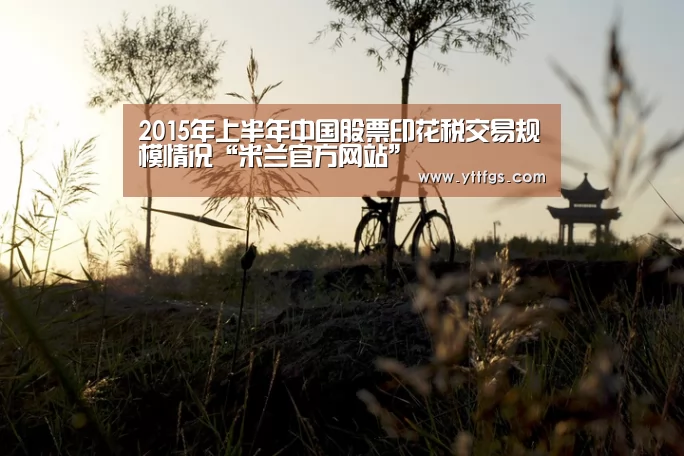 2015年上半年中国股票印花税交易规模情况“米兰官方网站”(图3) milan米兰app官网