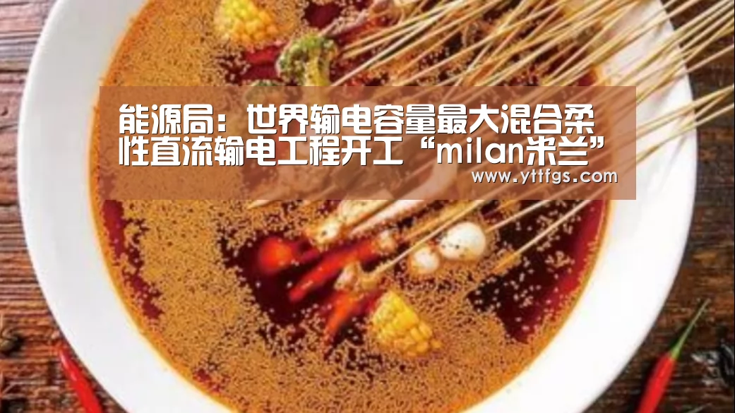 能源局:世界输电容量最大混合柔性直流输电工程开工“milan米兰”(图2) milan米兰app官网